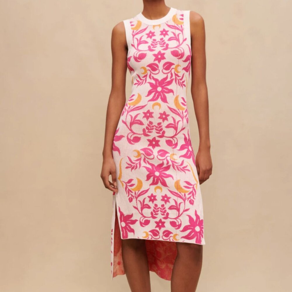 Maje Printed Reversible Dress Size 34